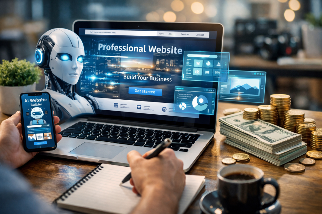 Como Criar um Site Profissional com IA e Ganhar Dinheiro