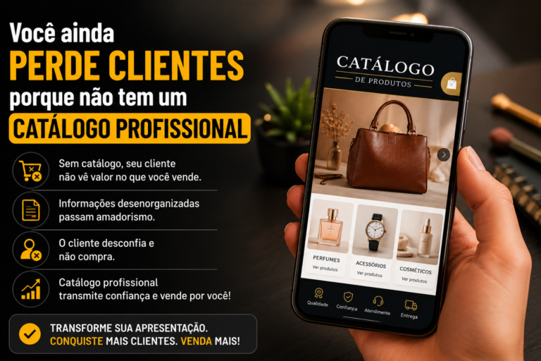 Você ainda perde clientes porque não tem um catálogo profissional