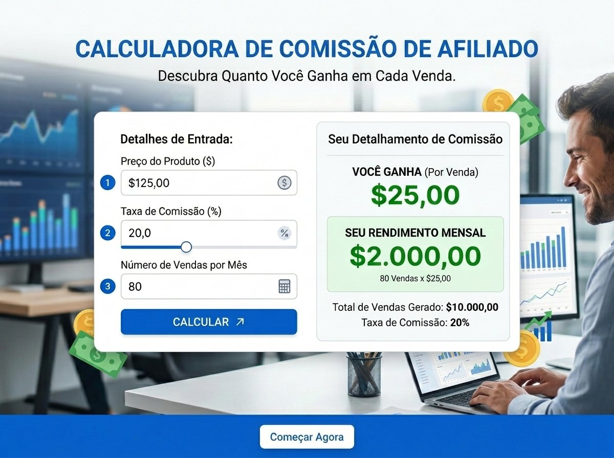 Calculadora de comissão de afiliado